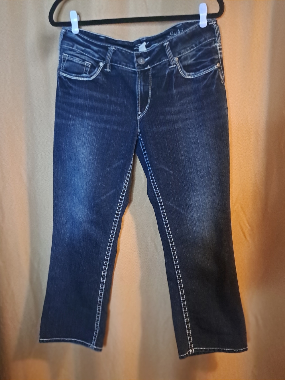 Silver Jeans Dark Blue Cropped Denim